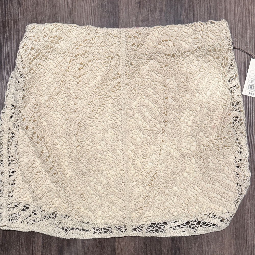 a new day Cream Lace Mini Skirt